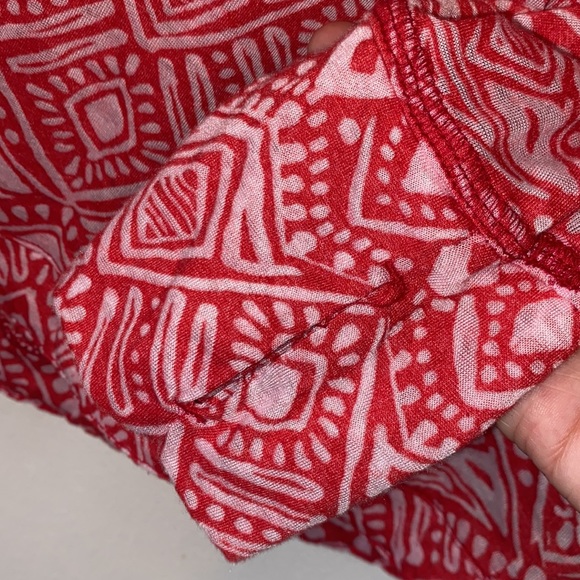 Athleta Hidden Lake Deep Red Firestone ombré long sleeve pullover top with hood - Picture 7 of 10